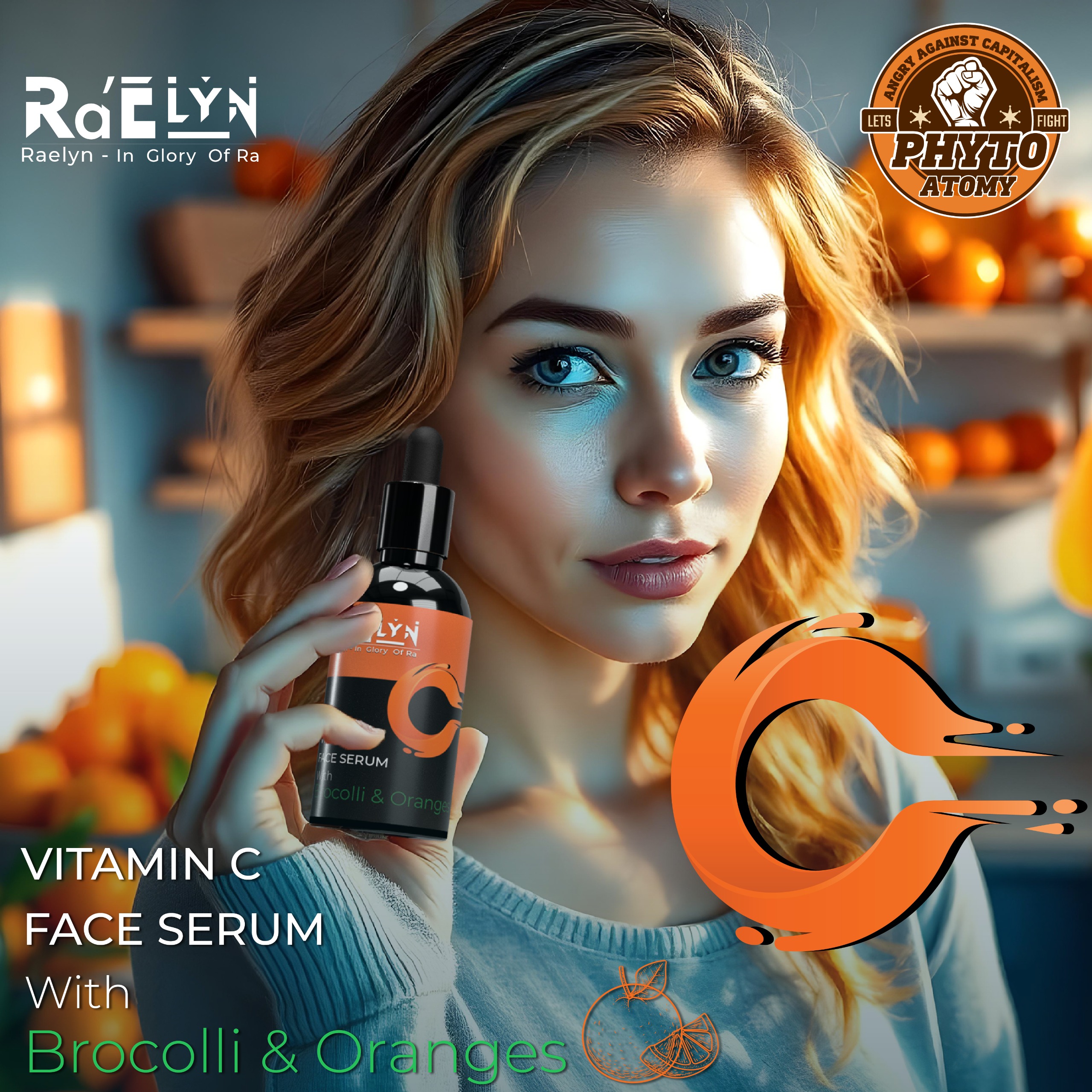 Vitamin C Face Serum with Broccoli & Oranges (PC1381)